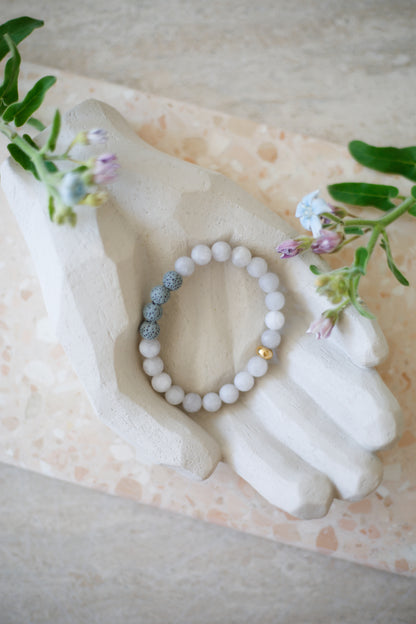 Aromatherapie &quot;to go&quot; Set (Fragrance Bracelet Charly + Ölmisching Kintsugi)